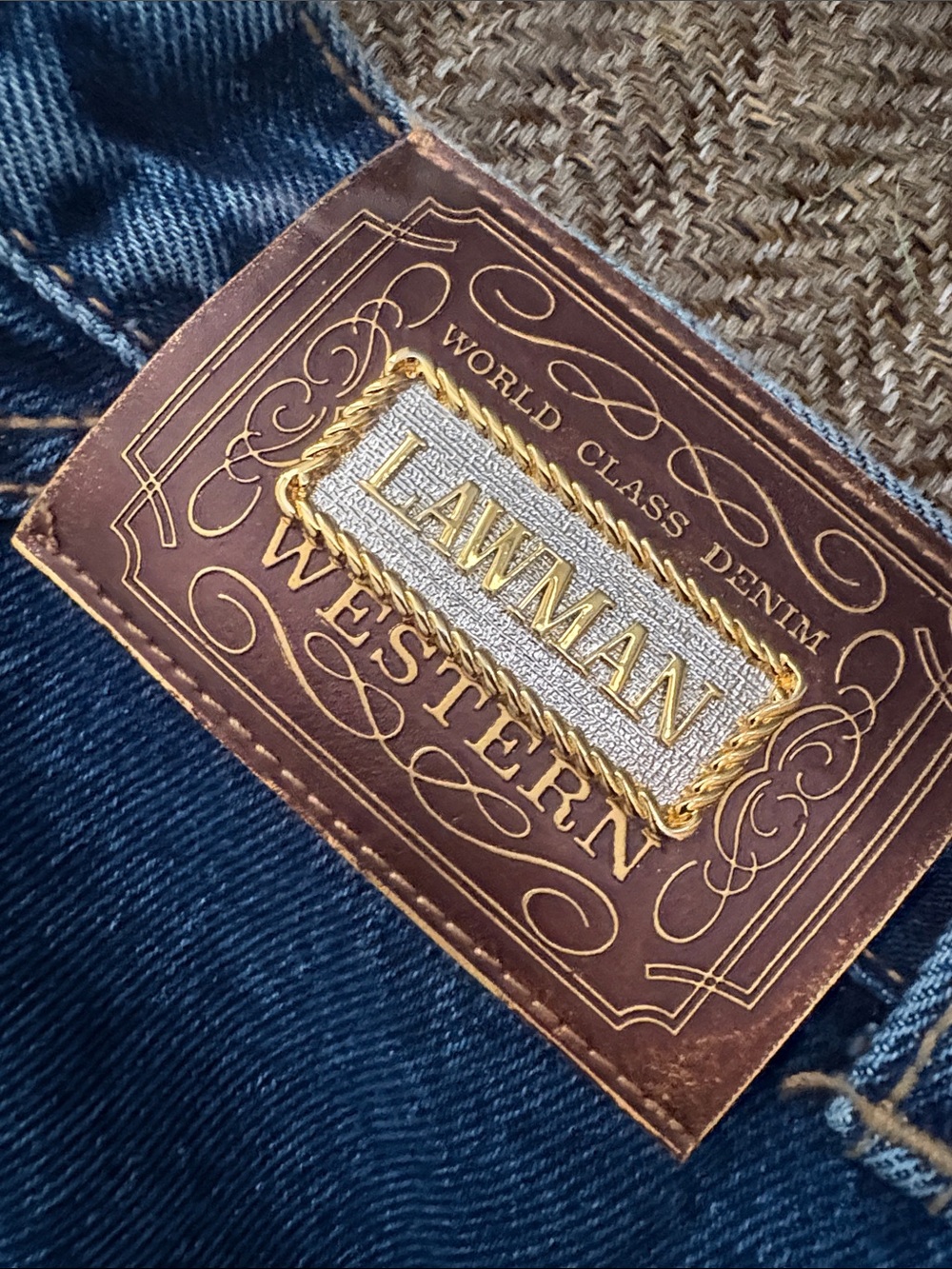 Lawman World Class Denim Vintage Straight Western Jeans